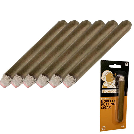 CLESEN - Puro abombado de 4.5 pulgadas (paquete de 6), que soplan humo, duradero, realista, ideal para fiestas temáticas, accesorio para broma, disfraz de Halloween, películas o juegos de teatro,