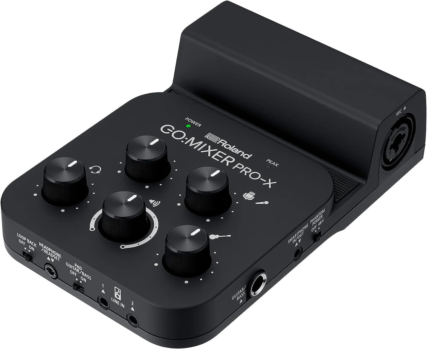 Mezclador de Audio Portátil Roland GO:Mixer PRO-X para Vídeos, Transmisiones y Podcasts profesionales con Dispositivos Móviles