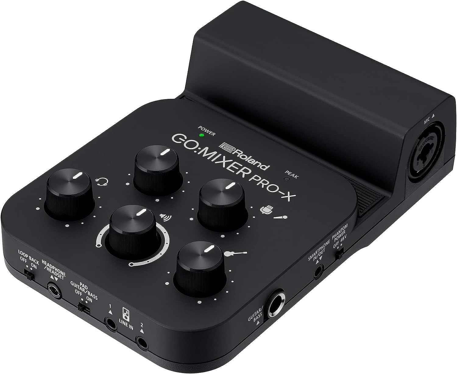 Mezclador de Audio Portátil Roland GO:Mixer PRO-X para Vídeos, Transmisiones y Podcasts profesionales con Dispositivos Móviles
