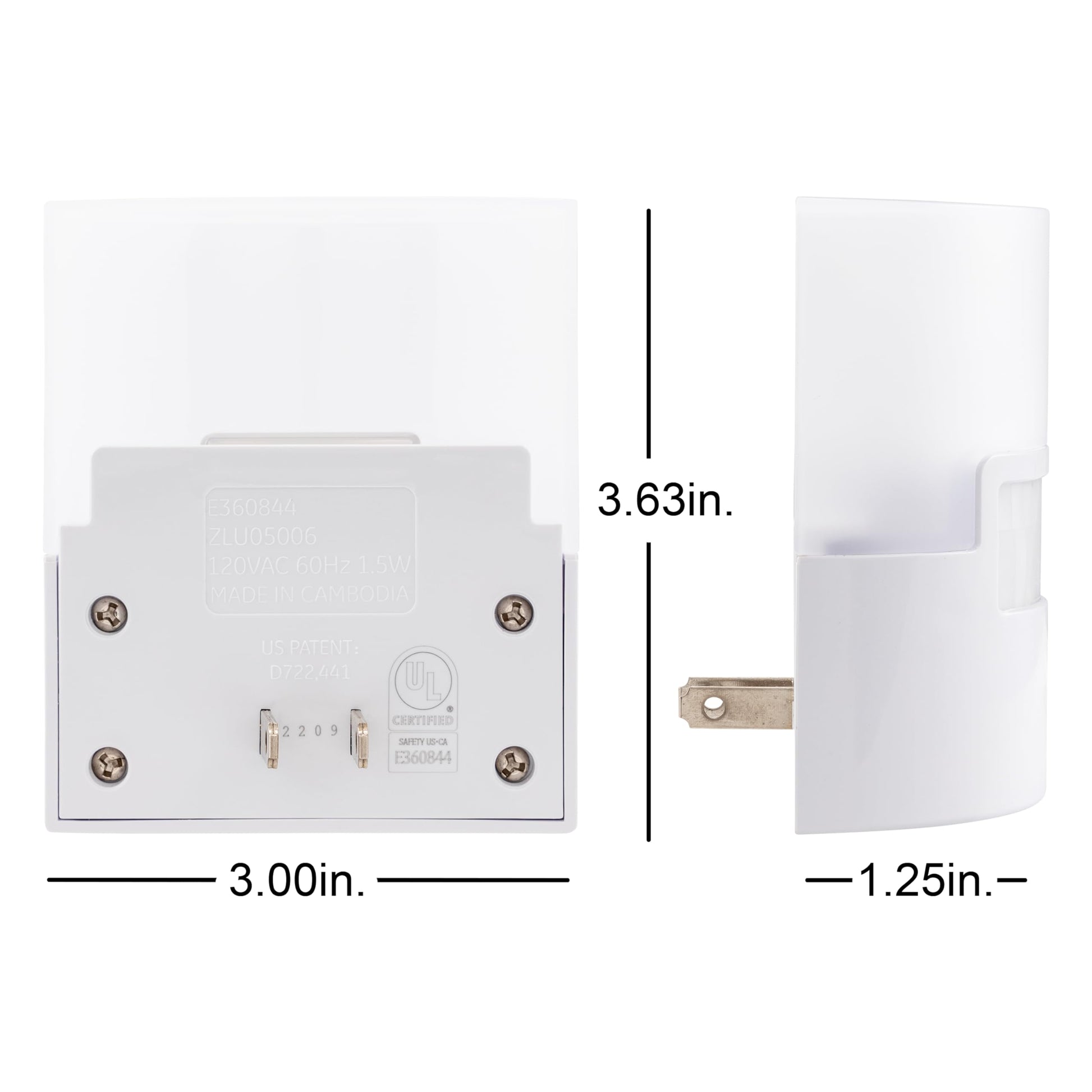 GE Enbrighten Luz De Noche Led Enchufable Con Sensor De Movimiento 1 Pieza 40 Lúmenes Blanco Suave Certificacion UL Ideal Para Dormitorio Guardería Baño Oficina Escaleras 12201