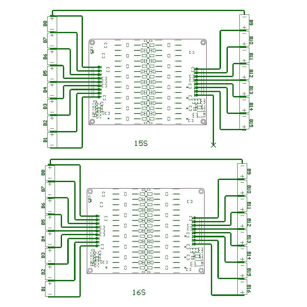 12S-16S 13S 14S 15S 5A Condensador Ecualizador Activo Balancer LFP Lifepo4 Lipo/Titanato LTO Batería Transferencia de Energía Módulo de Ecualización Activa Más Rápido Balance de Grupo Completo