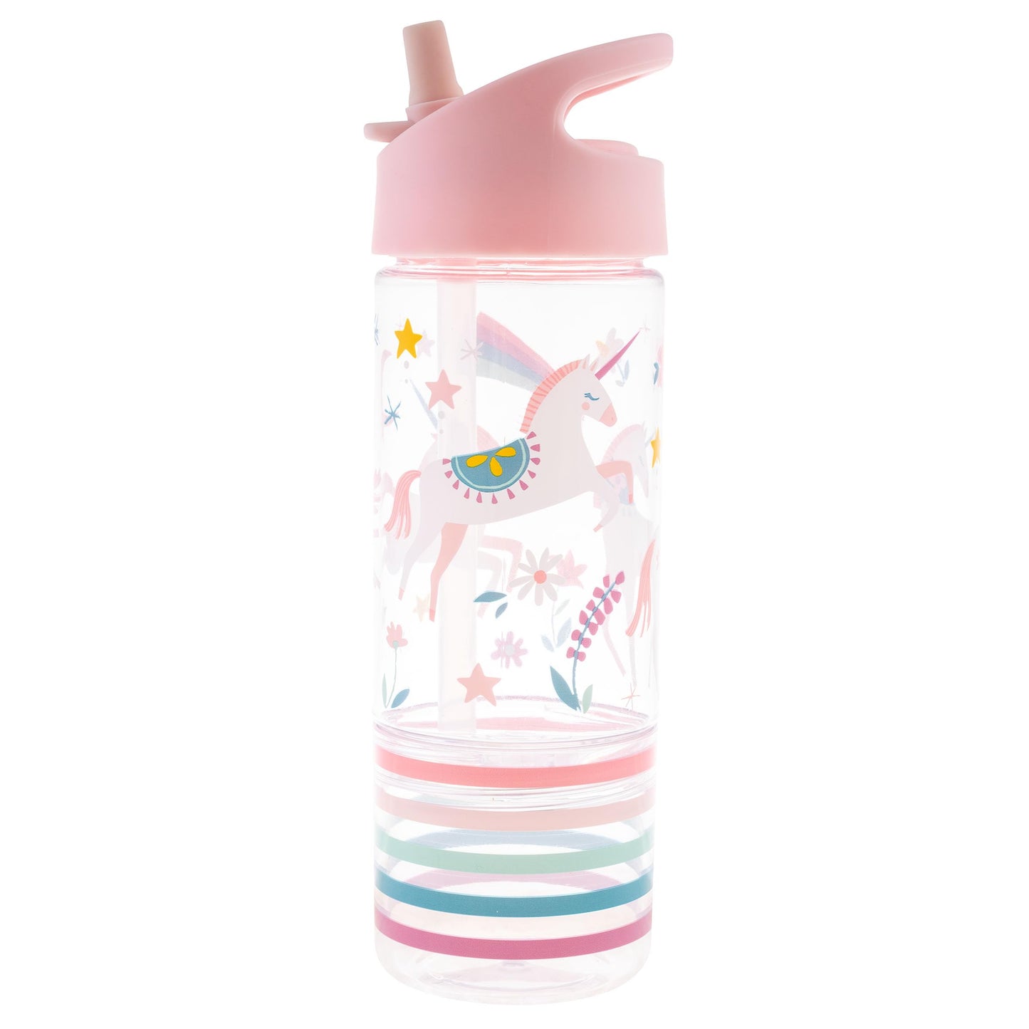 Stephen Joseph, botella de agua para beber y botanas para niños, botella de agua Tritan de 12 onzas sin BPA, botella de agua para niñas y niños, botella de agua de regreso a la escuela, unicornio rosa