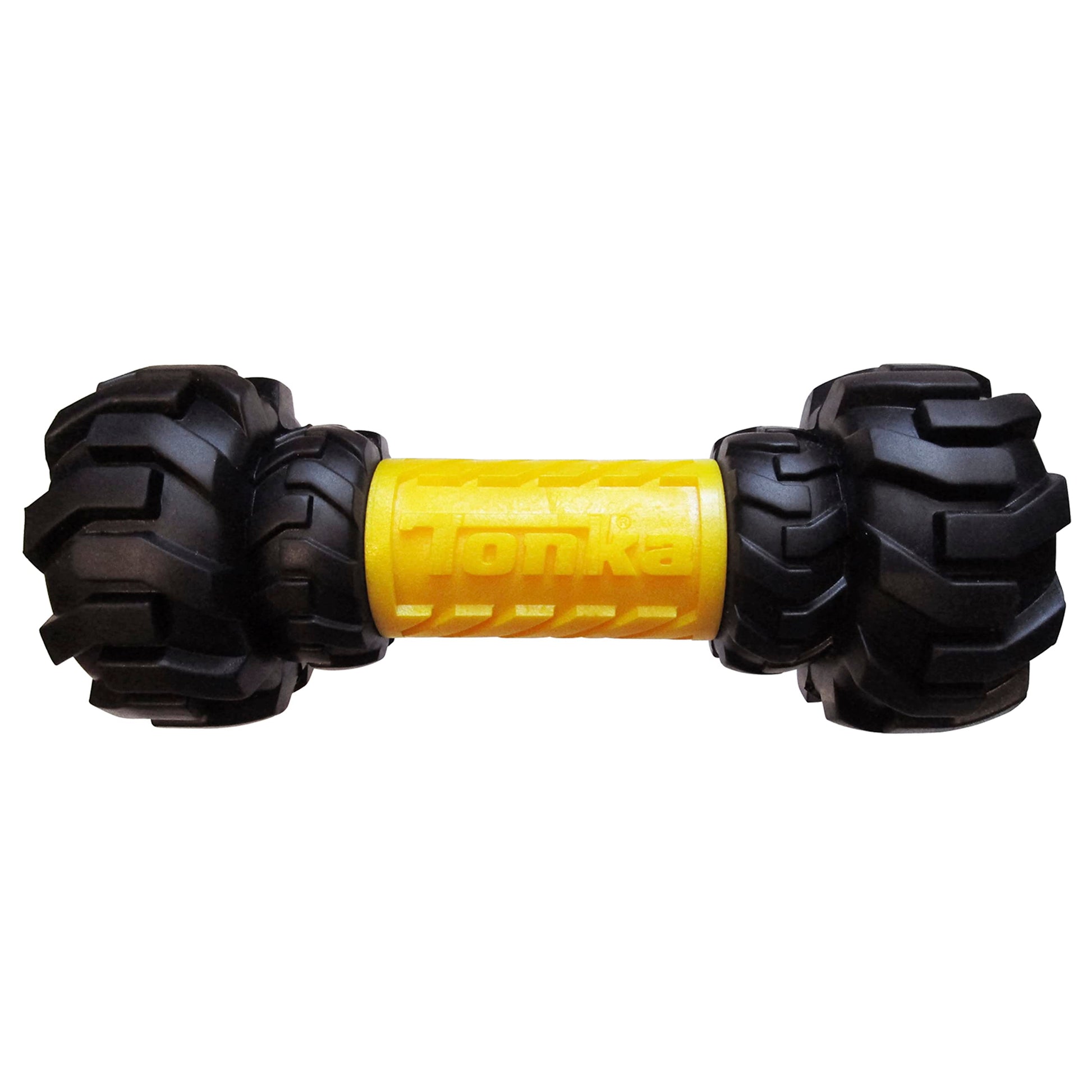 Juguete para Perros Tonka Amarillo Negro con Alimentador Interactivo para Razas Medianas y Grandes