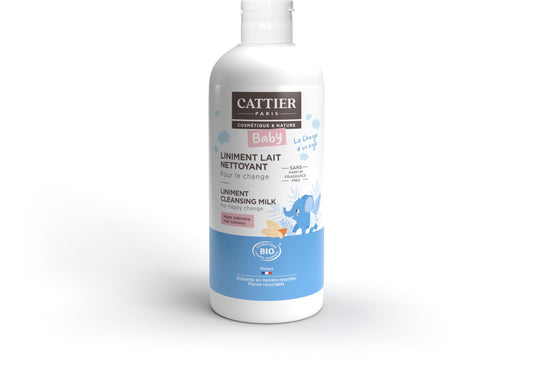 Cattier Leche de limpieza hipoalergénica para bebé para cambio de pañales, 200 ml