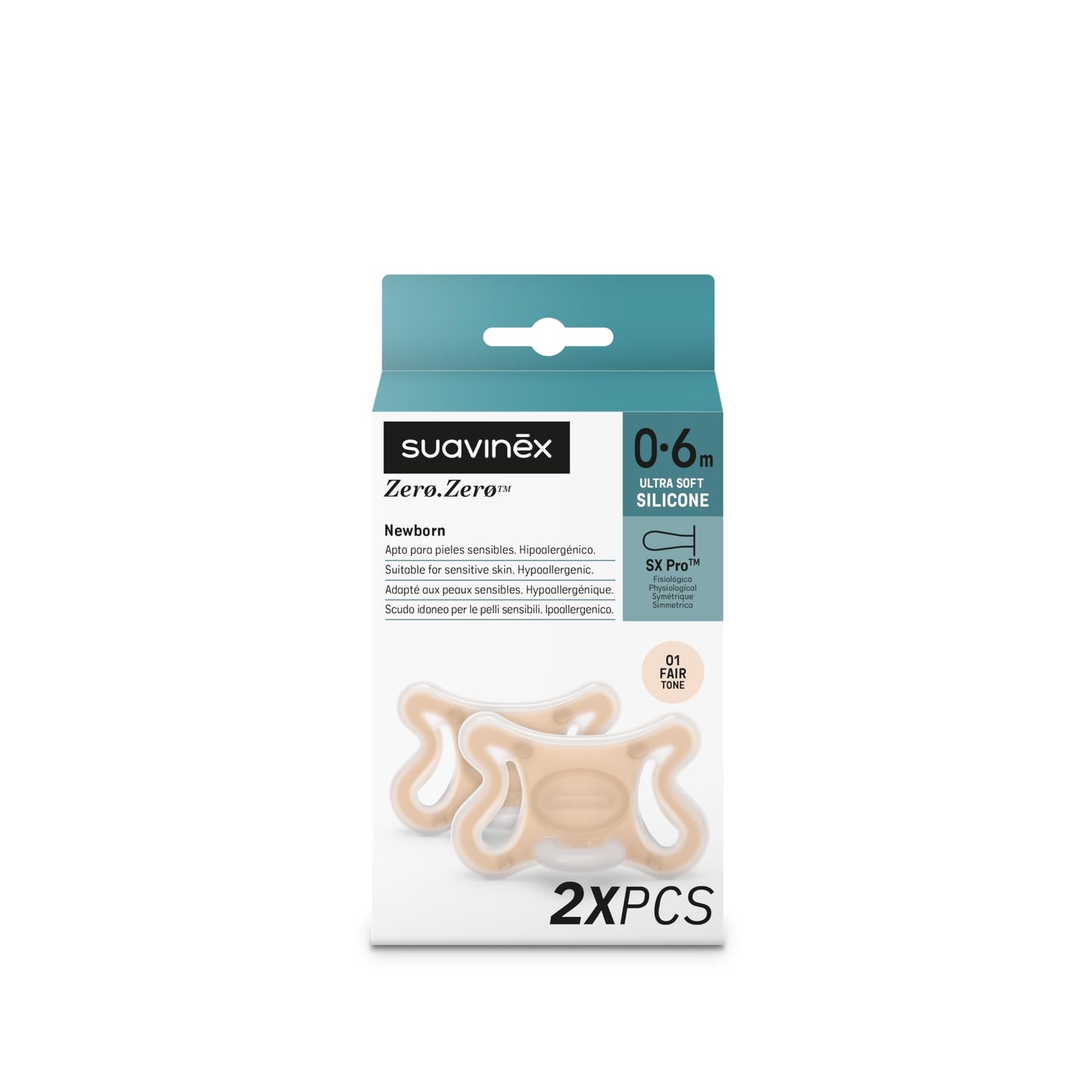 Suavinex, Chupete, 0-6 Meses, 2 Pack, Fair
