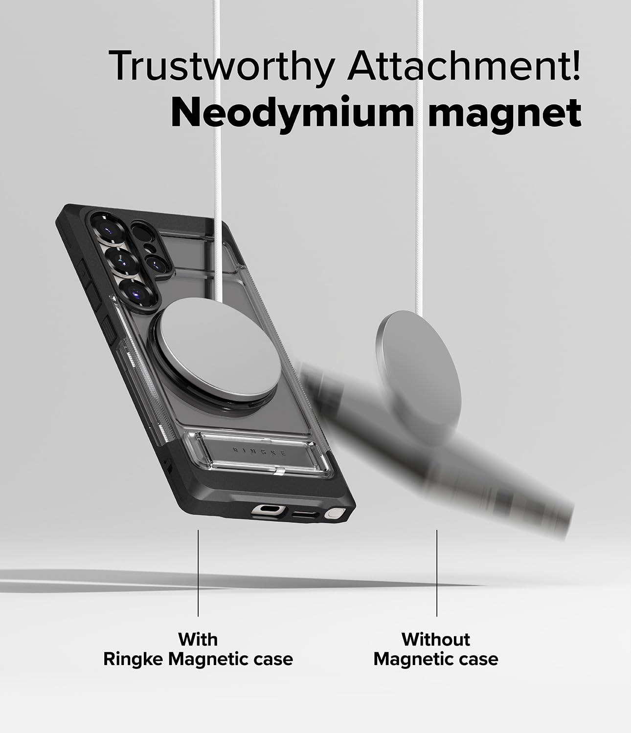 Funda Ringke UX Magnetic Samsung Galaxy S25 Ultra Smoke Black Doble Capa Protectora Magnética con Soporte