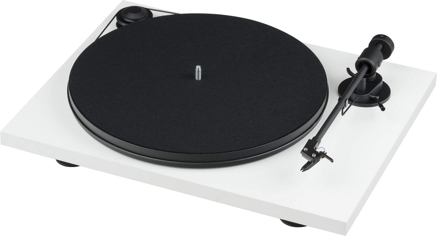 Pro-Ject Primary E Phono, Tocadiscos de Salida y Anterior conmutable con cápsula OM NN (Blanco)