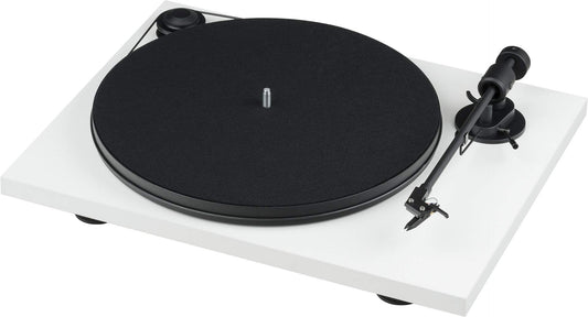 Tocadiscos Pro-Ject Primary E Blanco con Salida y Anterior Conmutable con Cápsula OM NN
