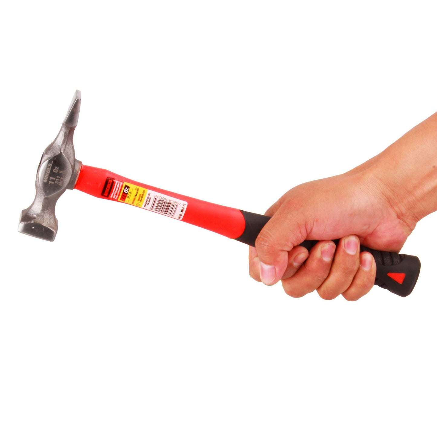 Martillo Mikel's MLT-11 Rojo para Terminados con Mango de Fibra de Vidrio
