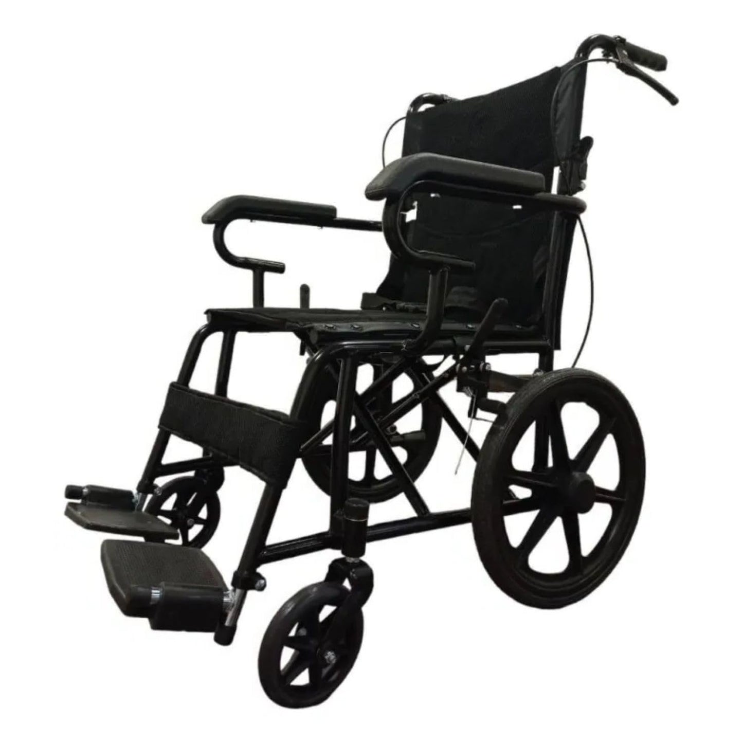 Silla De Ruedas ekomobility Plegable con Freno en Agarradera para Traslado