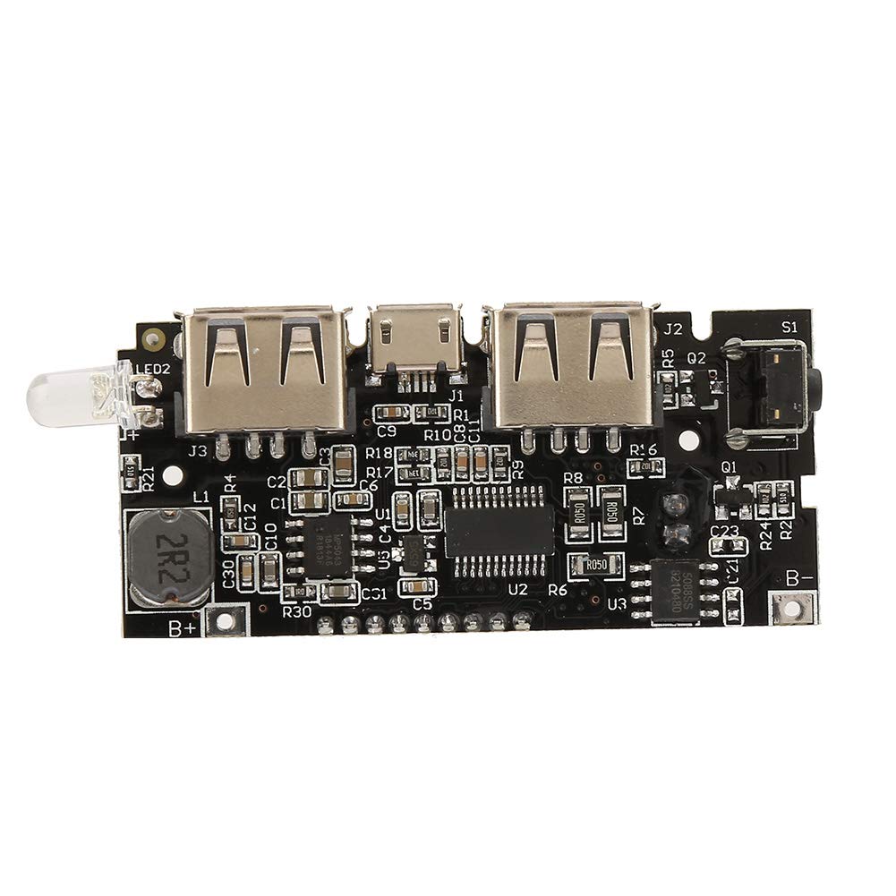 Módulo de Carga Dual USB Walfront Pantalla LCD Banco de Energía 5V