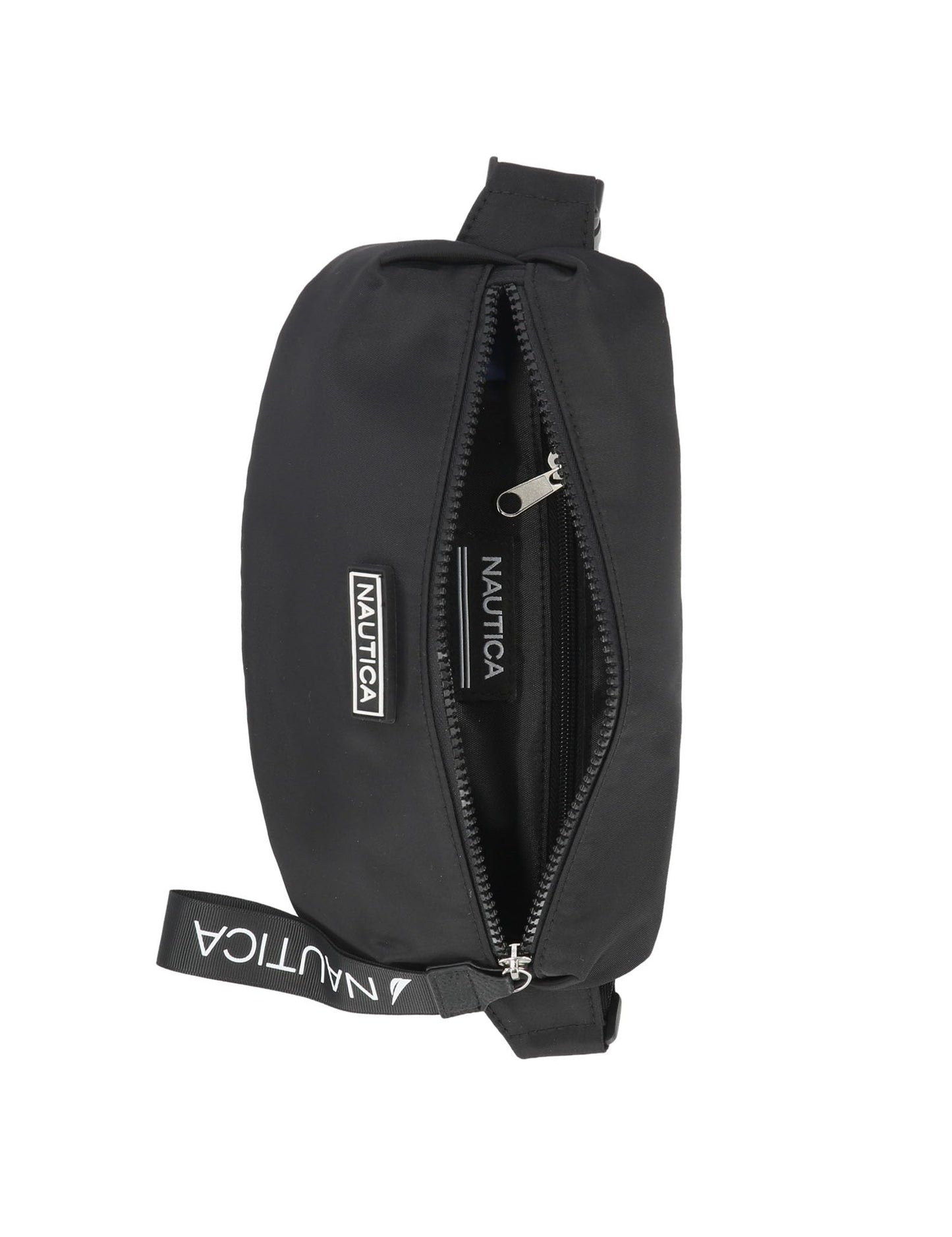 Nautica - Riñonera bandolera para mujeres y hombres con correa ajustable, unisex, Negro -, 10 x 6 x 2.25 inches, Riñonera bandolera para mujeres y hombres con correa ajustable unisex