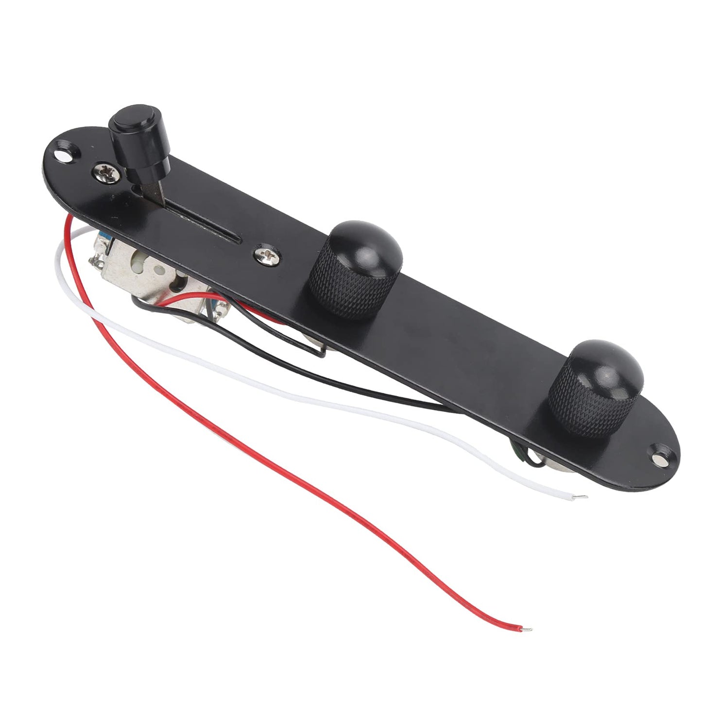 Placa De Circuito Precableada para Guitarra, Metal Cromado Placa De Control De Guitarra Placa De Control con Perillas e Interruptores para Guitarra Eléctrica TL (Negro)