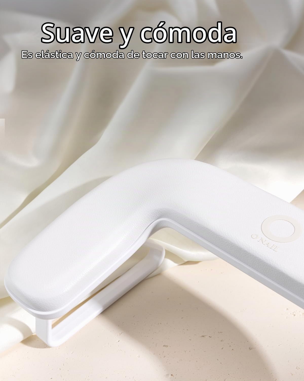 Reposabrazos para Manicura O NAIL Blanco Grande en Forma de U para Técnicos de Uñas