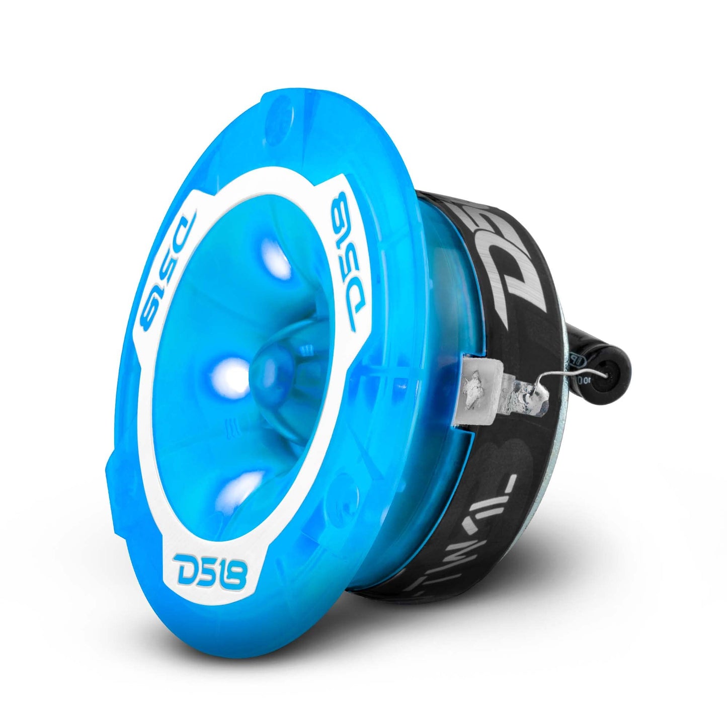 DS18 PRO-TW1L - altavoz de agudos Super Bullet de aluminio RGB de 3.8 pulgadas, bobina de voz de 1 pulgada, cuerpo de policarbonato y bala, 400 W máximo, 200 W RMS, 4 ohmios, cruce integrado, los tweeters PRO son los mejores, 2 altavoces