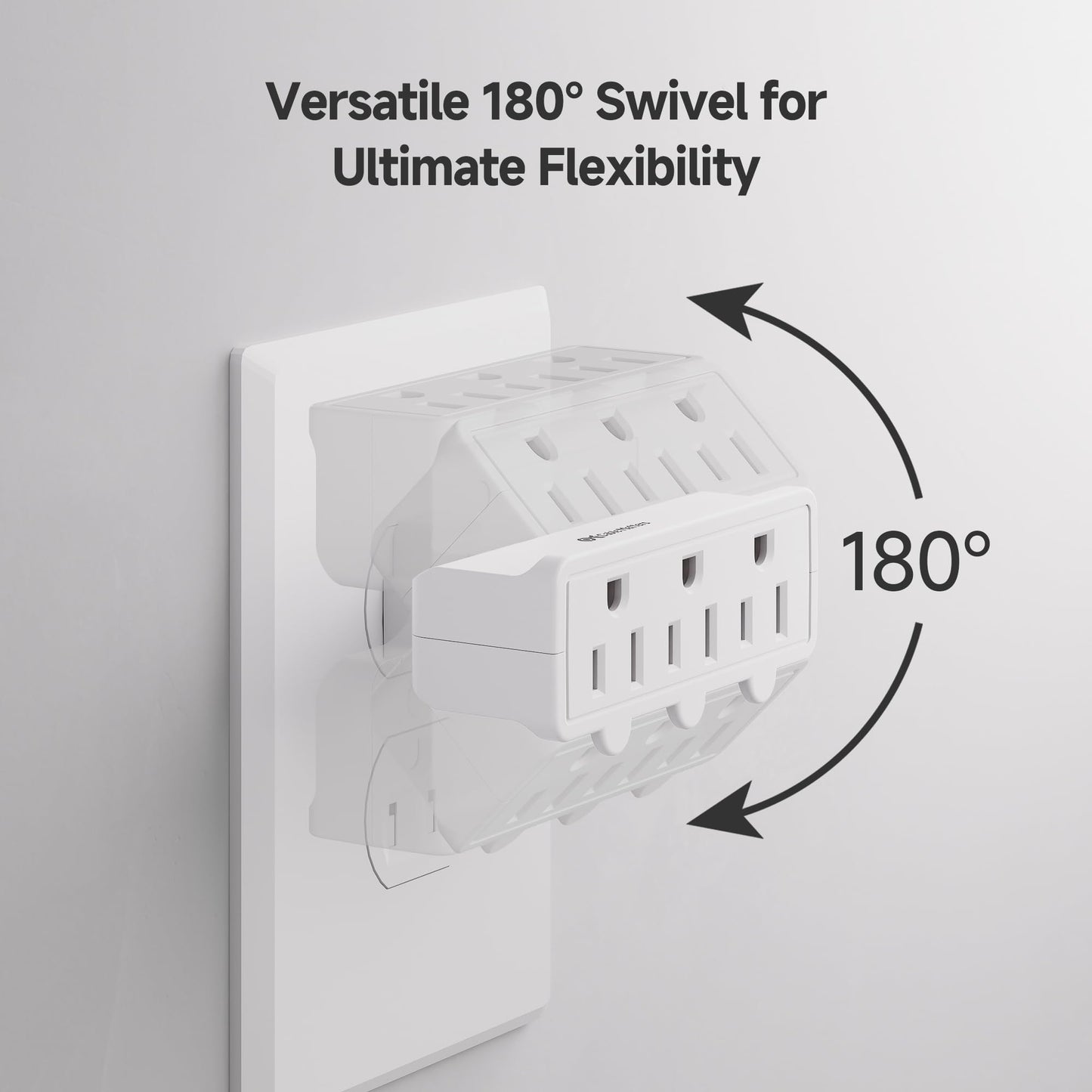 Cable Matters - Juego de 2 salidas de pared giratorios de 180 grados con 3 salidas