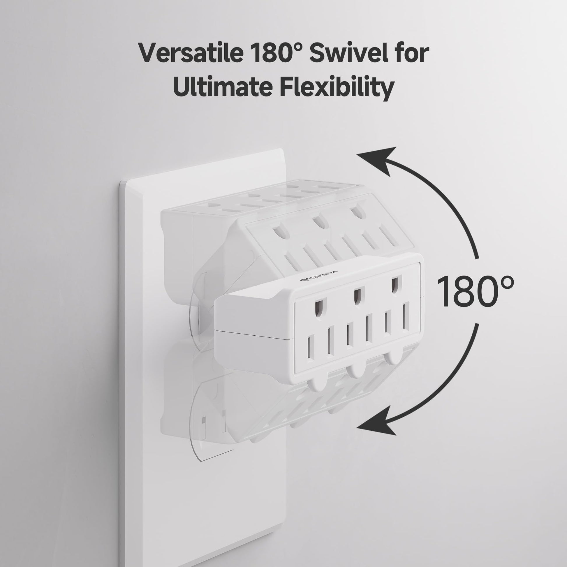 Cable Matters - Juego de 2 salidas de pared giratorios de 180 grados con 3 salidas