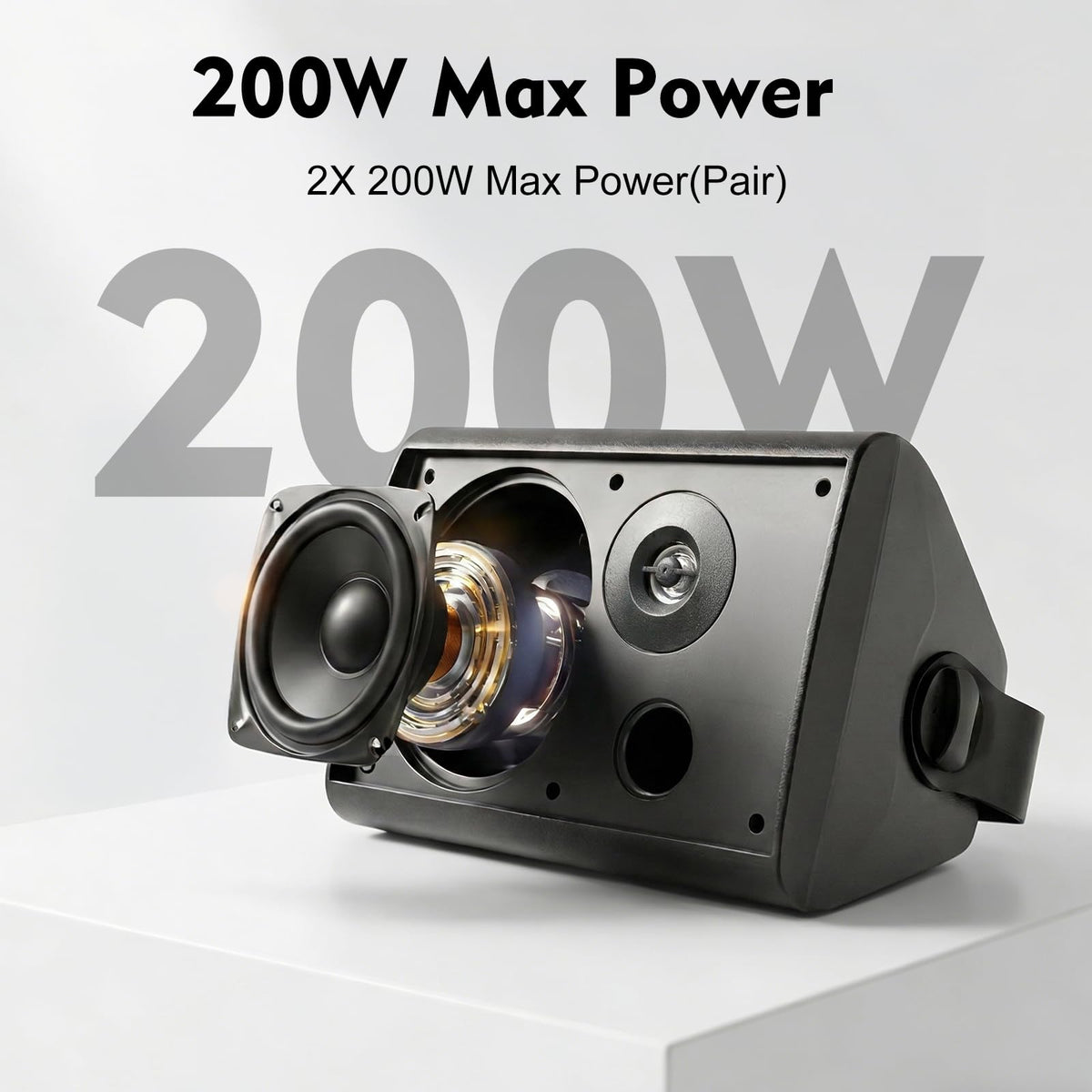 Altavoces de Pared Studiofinix Blancos Bluetooth 5.1 Impermeables para Interior y Exterior