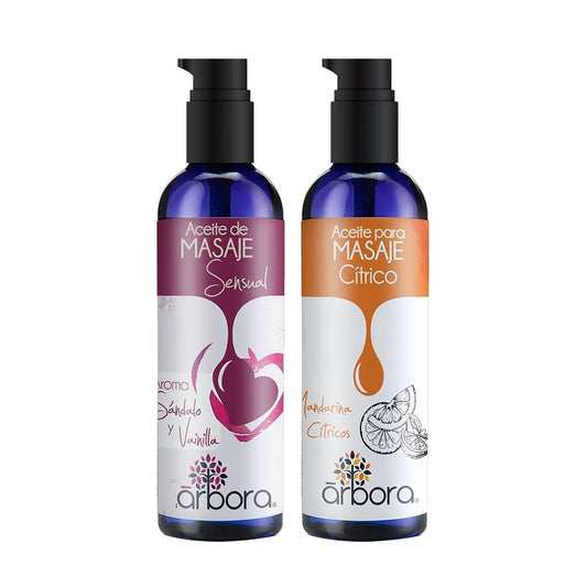 Aceites de Masaje Árbora Cítrico y Vainilla Sándalo e Ylang Ylang 90 ml