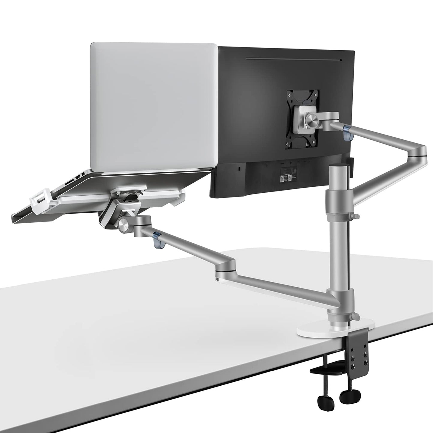 Soporte para Monitor y Laptop viozon Negro Ajustable 2 en 1 para Escritorio