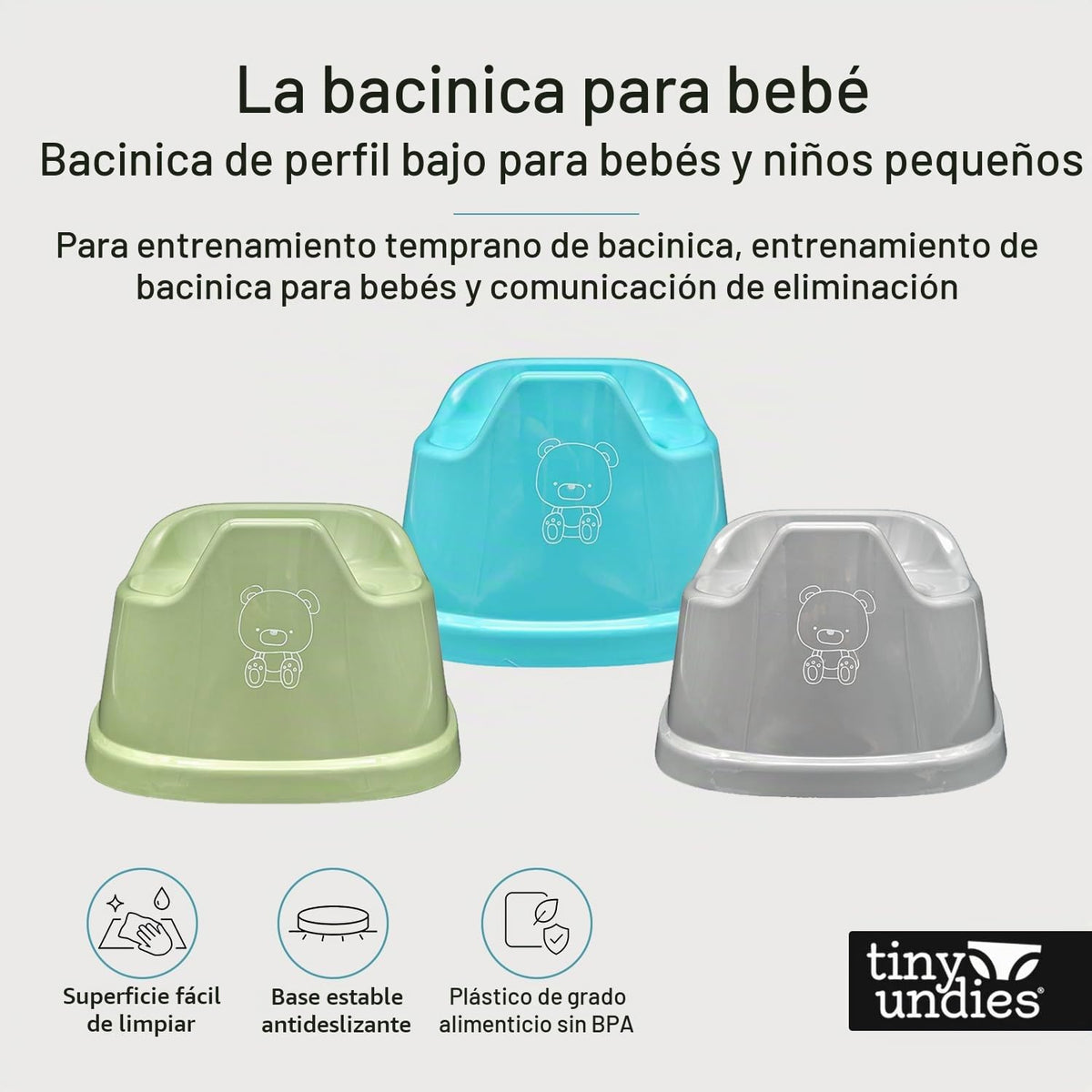 El Orinal para Bebé - Mini Orinal | Entrenamiento Temprano para ir al Baño | Comunicación de Eliminación | Portátil y Ligero | Promueve la Independencia | Inodoro de Entrenamiento Infantil (Gris)