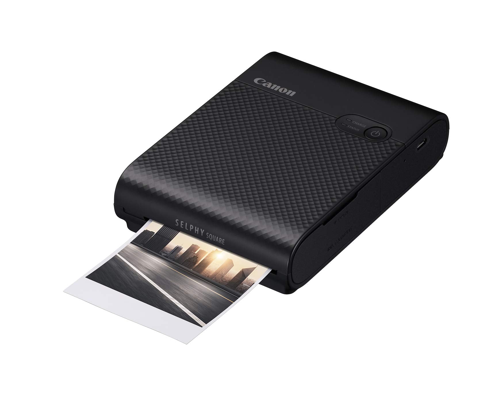 Canon SELPHY Square QX10 Impresora fotográfica compacta portátil, Impresora fotográfica instantánea, Compatible con Dispositivos móviles, AirPrint, Negro