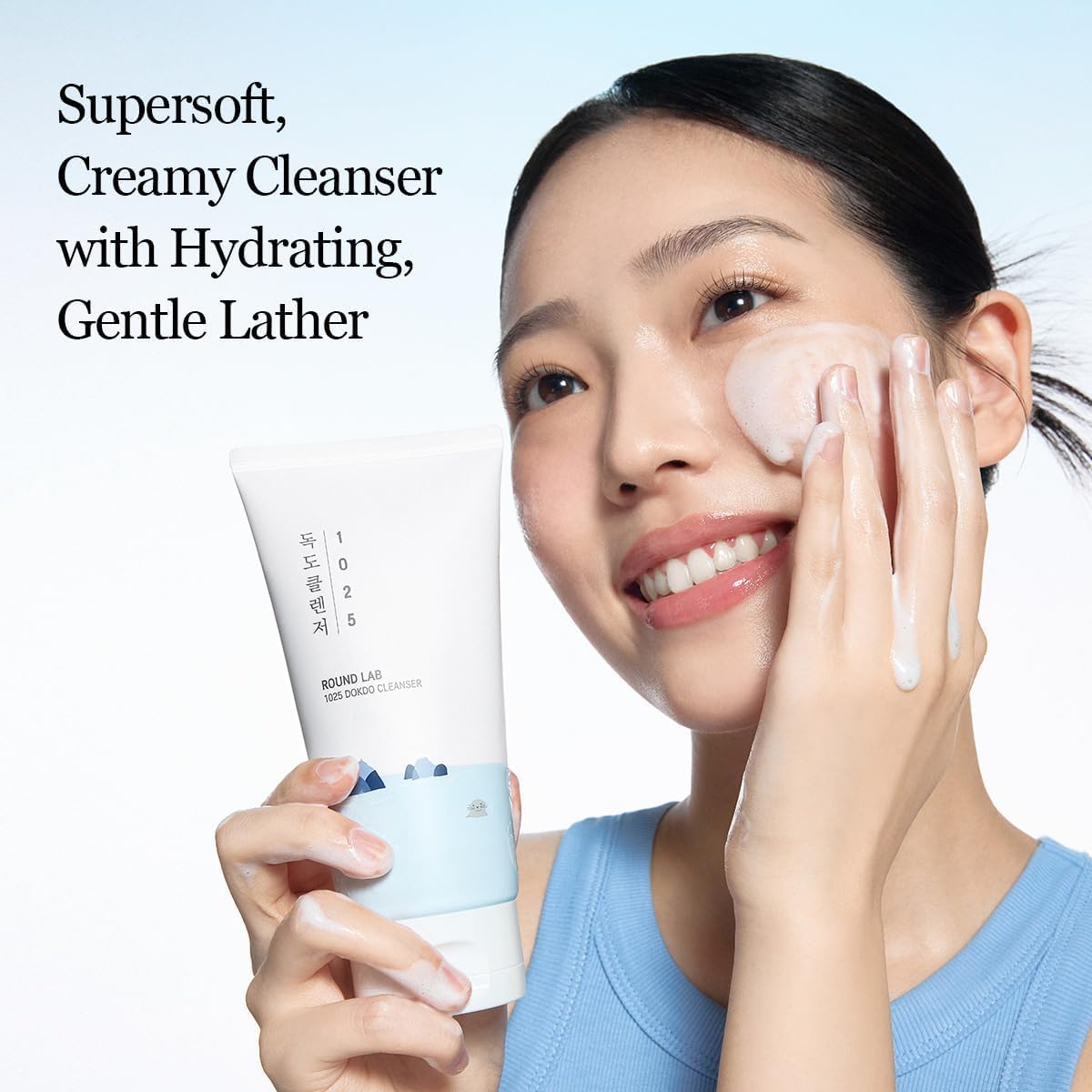 Round Lab 1025 Dokdo Cleanser Limpiador Facial Hidratante con pH Bajo. Kit de 2 de 150 ml + 1 de 40 ml