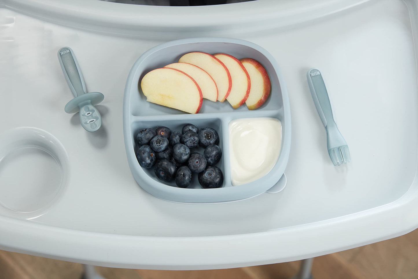 Placa y Tapa Ventosa NUK for Nature Verde Antifugas y Microondas apta Lavaplatos para Bebé
