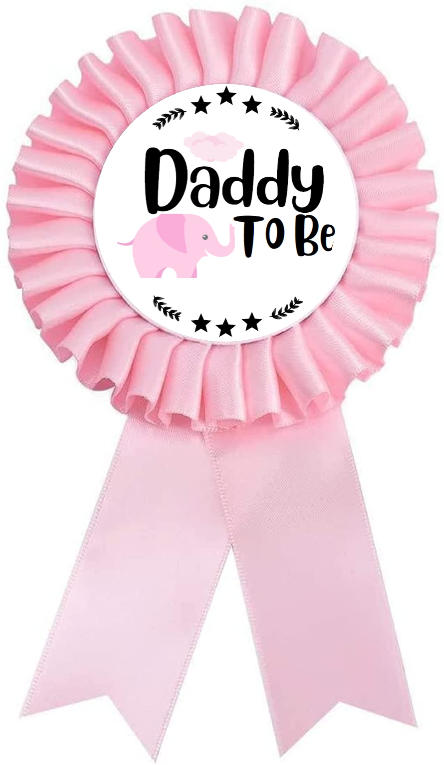PATICARRY - Juego de decoraciones de ducha para bebé niña rosa con elefante rosa para baby shower