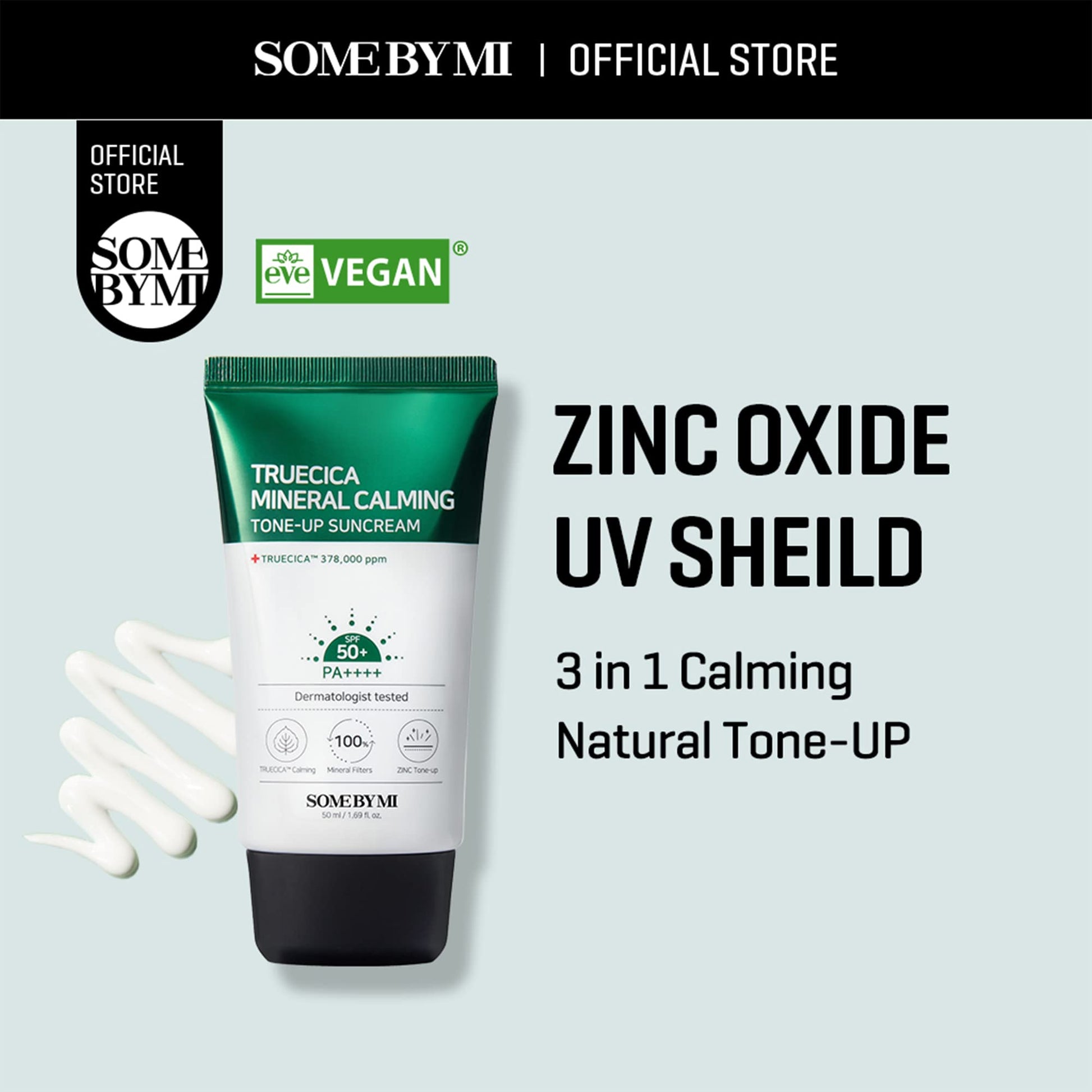 Crema Solar Mineral Calmante SOME BY MI Truecica Tone-up