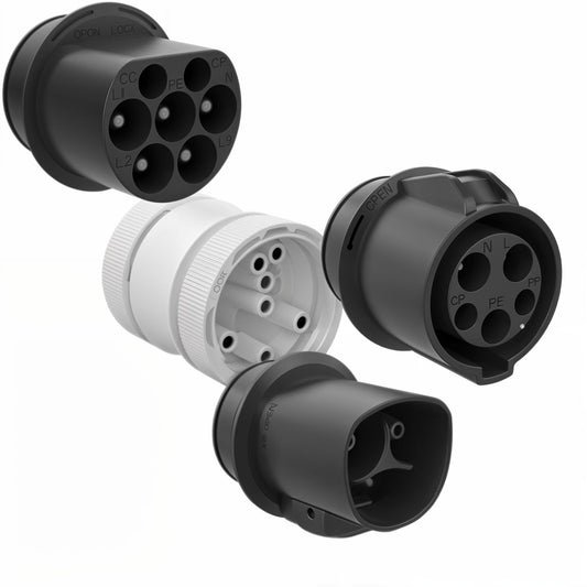 EVOLADO Kit GBT - Adaptador Type 1 (J1772) a GB/T y Tesla a GB/T, Adaptador Universal para Vehículos Eléctricos