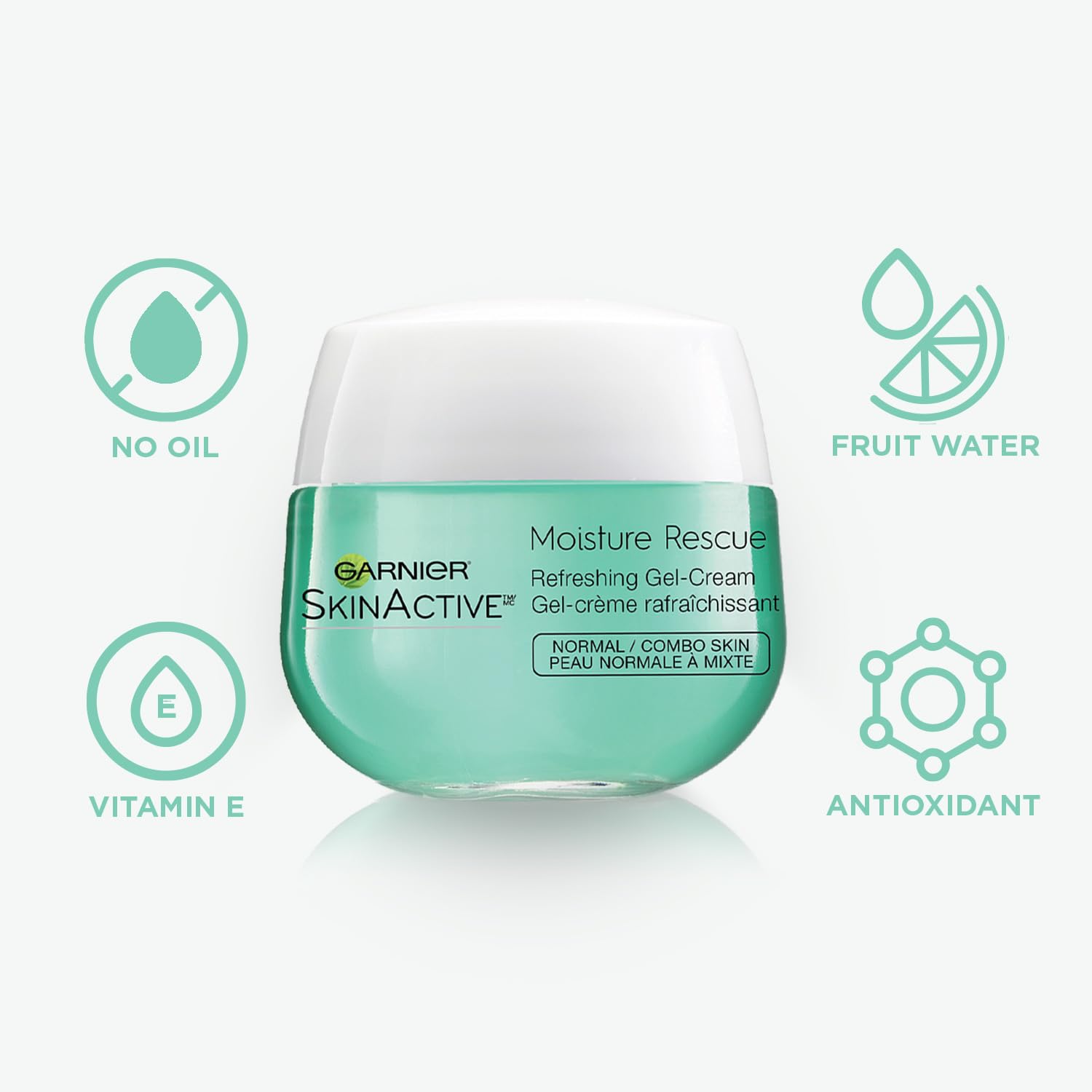 Garnier SkinActive Moisture Rescue Face Moisturizer, Normal/Combo, 1.7 Ounce (Pack of 2)