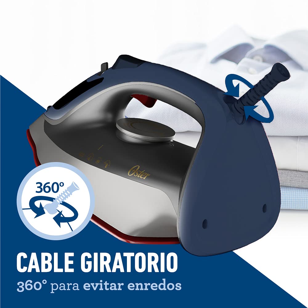 Plancha de Vapor Oster azul con Tecnología Aerocerámica GCSTAC6952