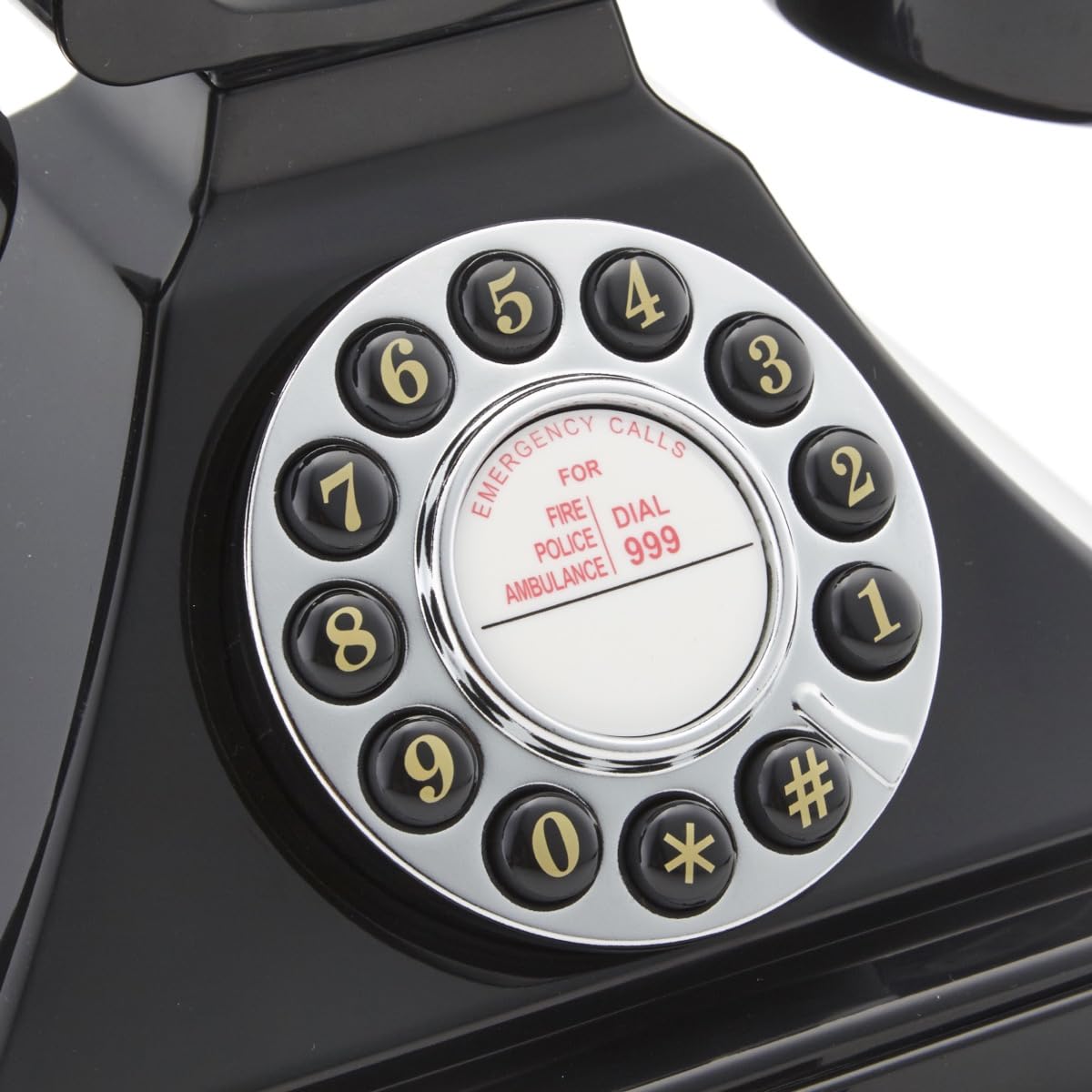 GPO GPOCARRB Carrington Classic Push Button Telephone Black