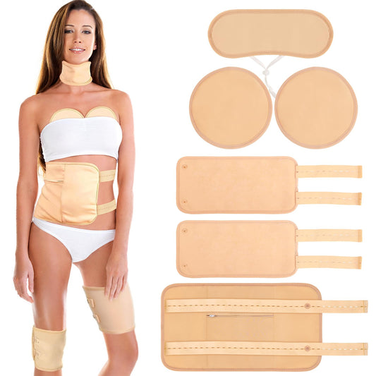 YHOVID Paquete De 6 Pzas De Aceite De Ricino Envoltura De Algodón Orgánico Para Detox Hígado, Estómago, Vientre, Cuello, Pecho Y Cuerpo Completo, Kit De Almohadillas Reutilizables Para Compr