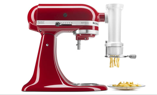 KitchenAid KSMPEXTA Gourmet Pasta Press Attachment with 6 Interchangeable Pasta Plates, Acero inoxidable