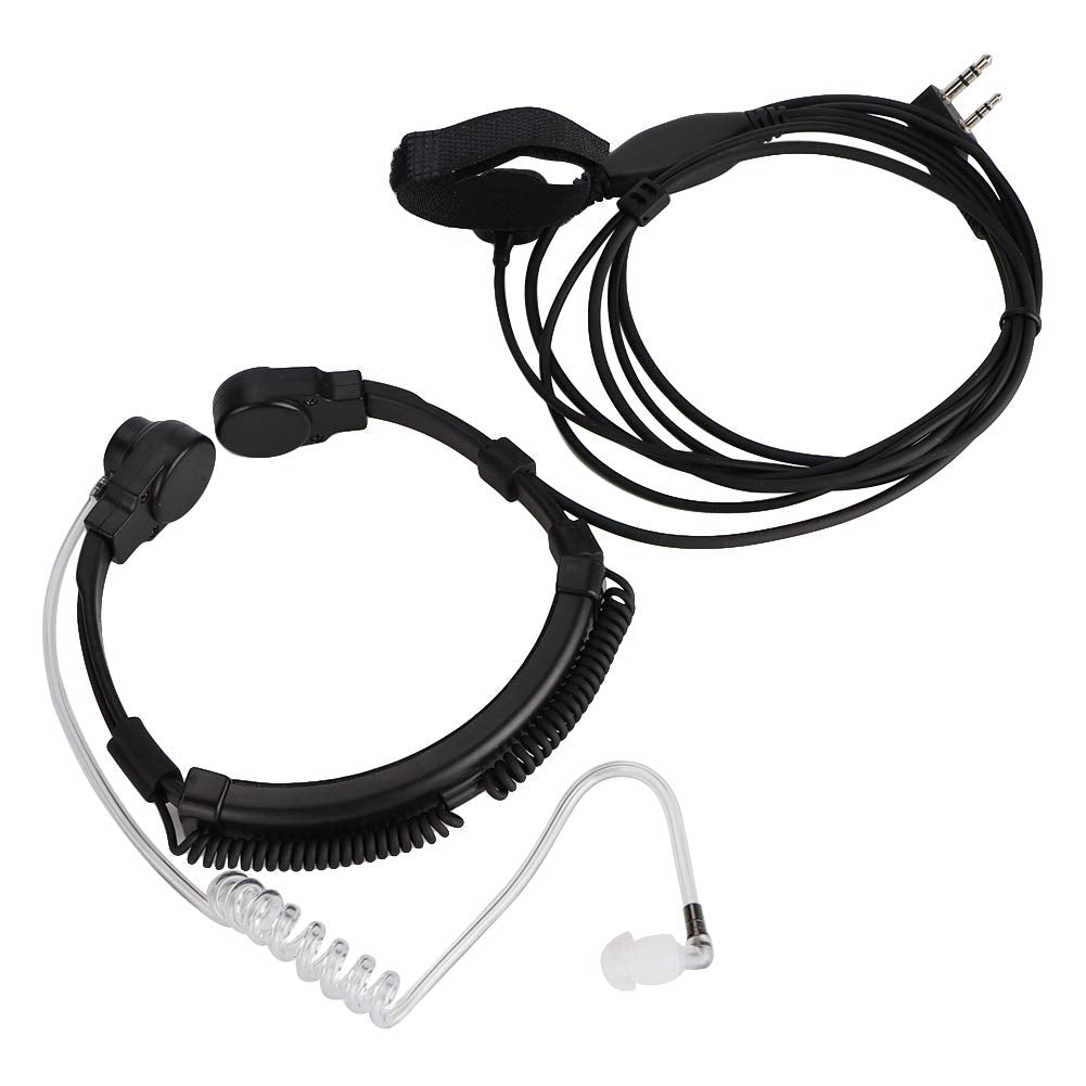 Auricular Universal Oumij Negro con Micrófono de Control de Garganta para Walkie Talkie