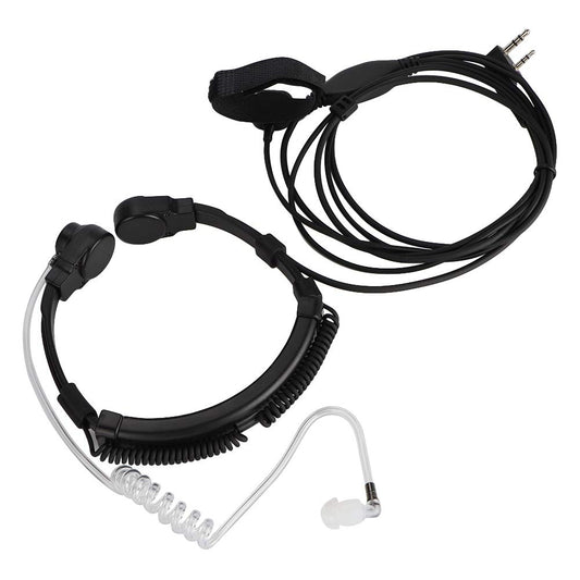 Auricular Universal Oumij Negro con Micrófono de Control de Garganta para Walkie Talkie