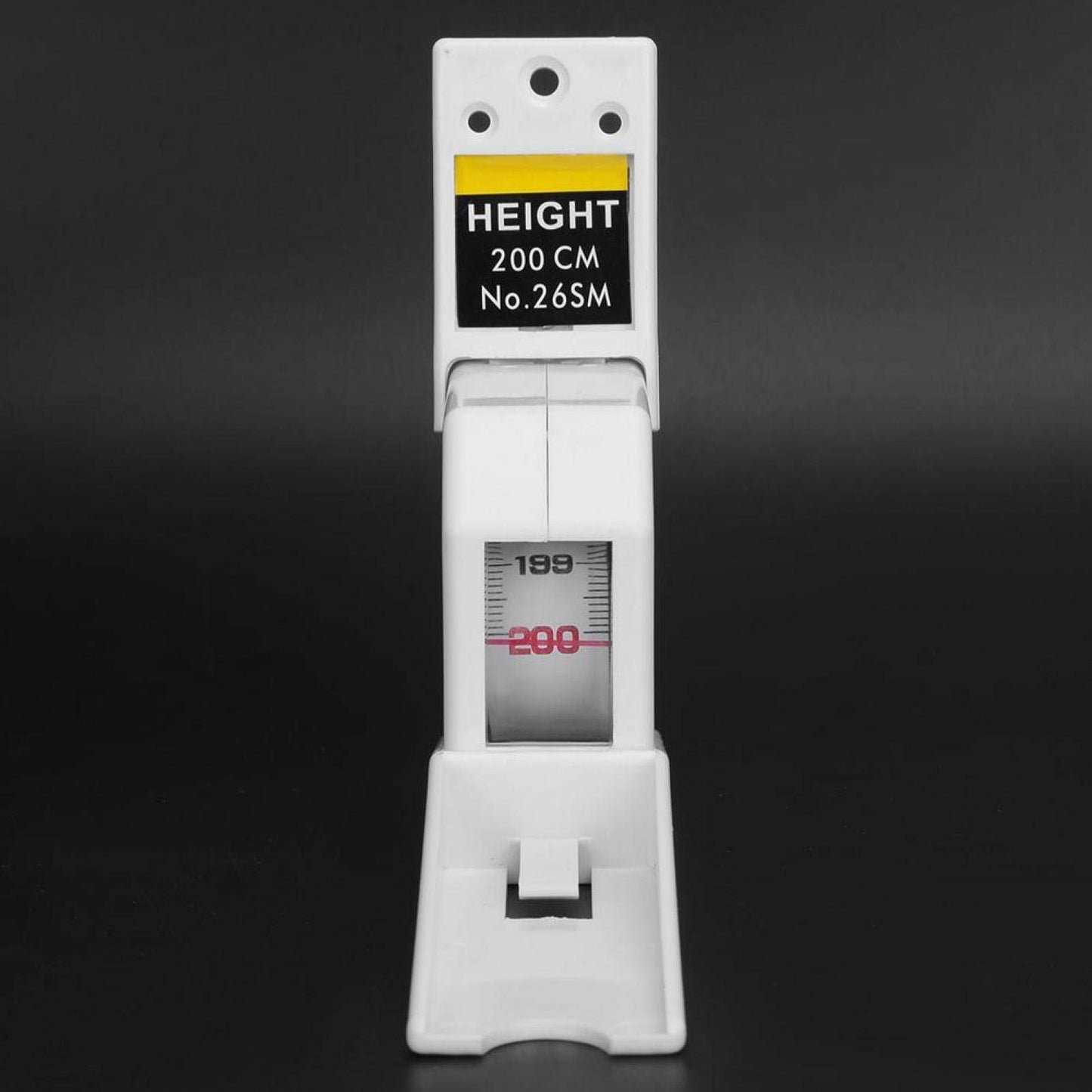 Cinta Métrica de Altura, Medidor de Estatura de Altura de 2 M, Altímetro Montado En La Pared, Retráctil Herramienta de Medición de Metal, Retractil Stature Meter Con Placa De Pared (Blanco)