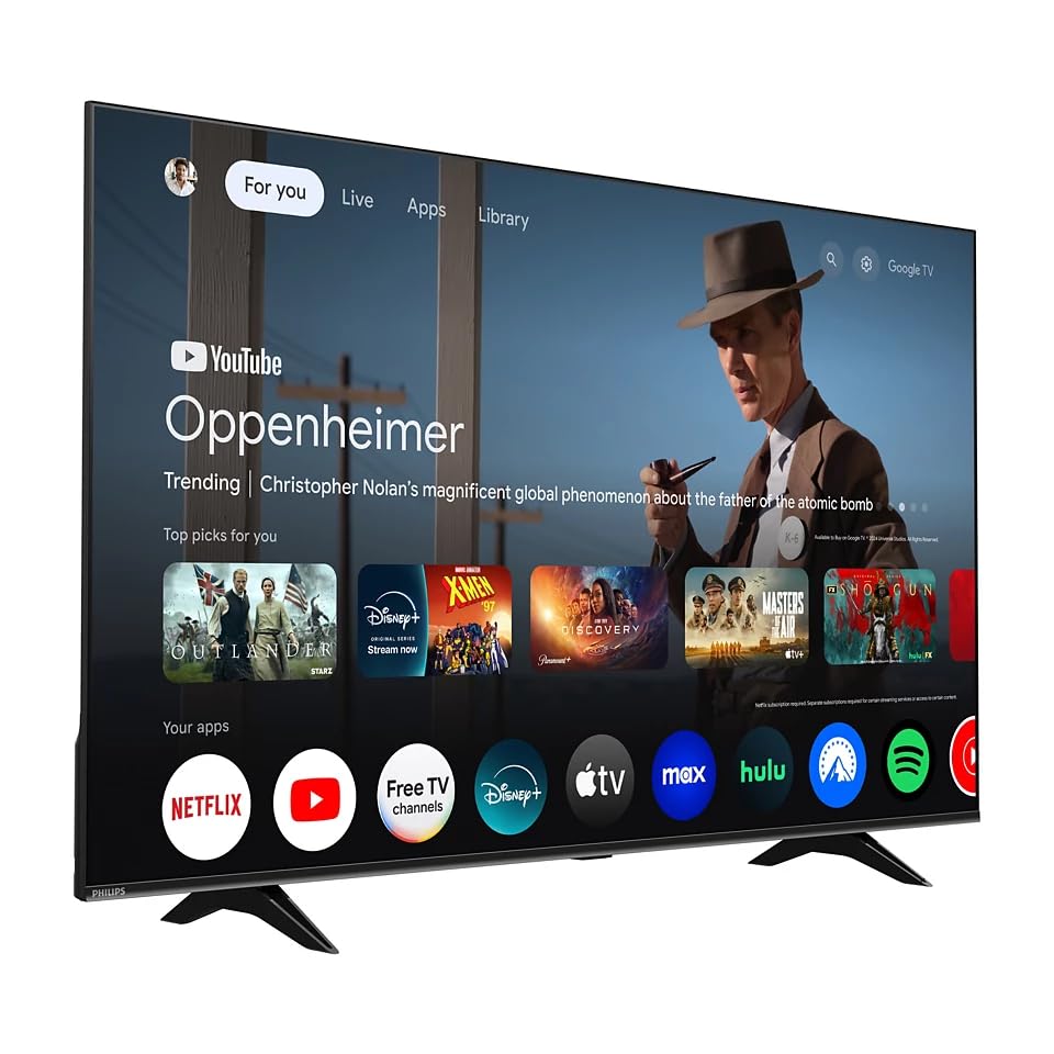 PHILIPS Television | 50 Pulgadas | Clase LED | Serie 7000 | 4K Ultra HD | 2160p | Sistema Operativo Android | Smart Google TV | HDR10 | HDMI | Bluetooth | USB | Modo de Película (Reacondicionado)