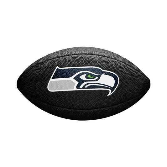 Balón de Fútbol Americano Wilson Logotipo Seattle Seahawks Negro tamaño Mini