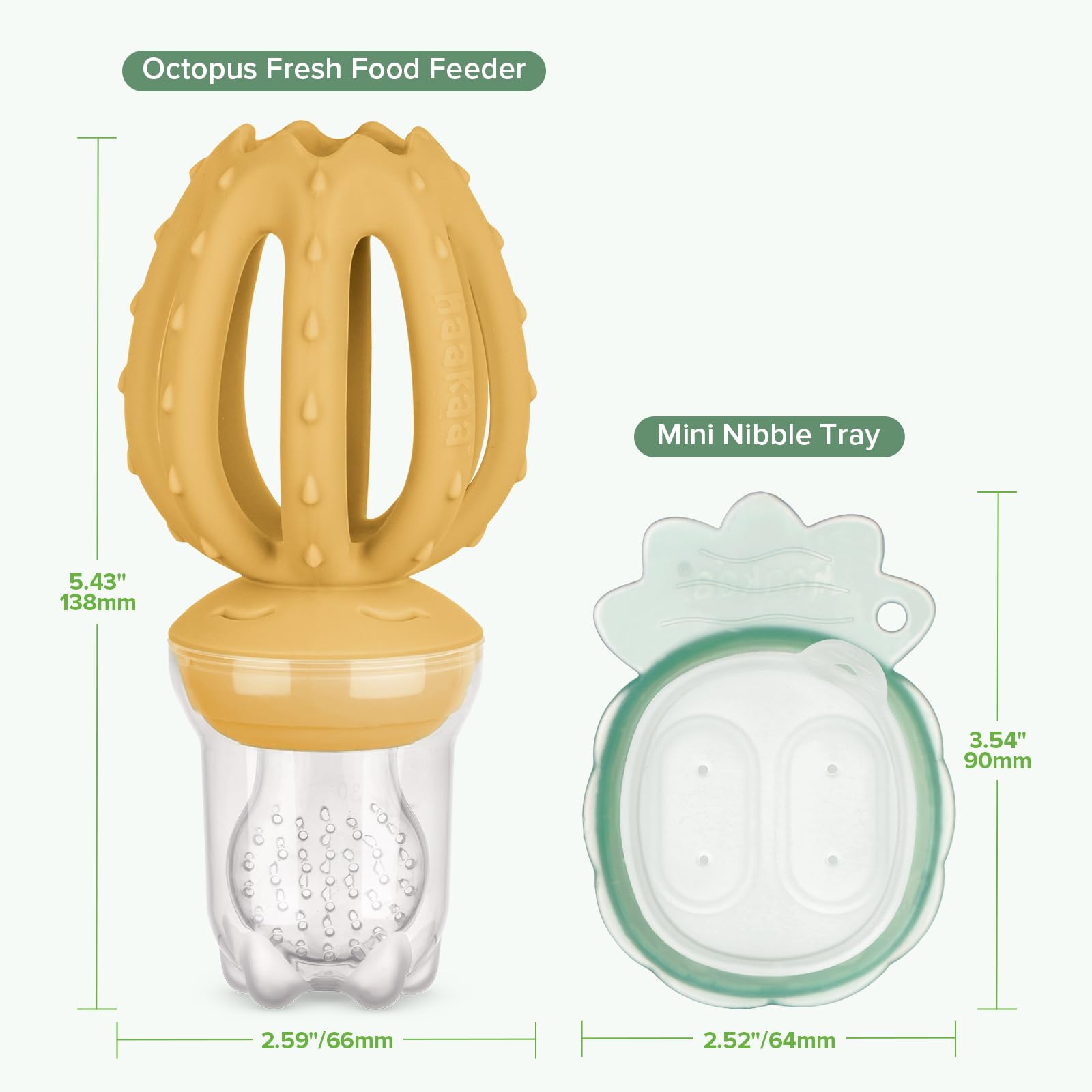 Haakaa - Comedero de frutas para bebés y mini congelador para congelador, moldes para paletas de leche materna para alivio de enfriamiento, alimentador de silicona sin BPA para alimentación segura del