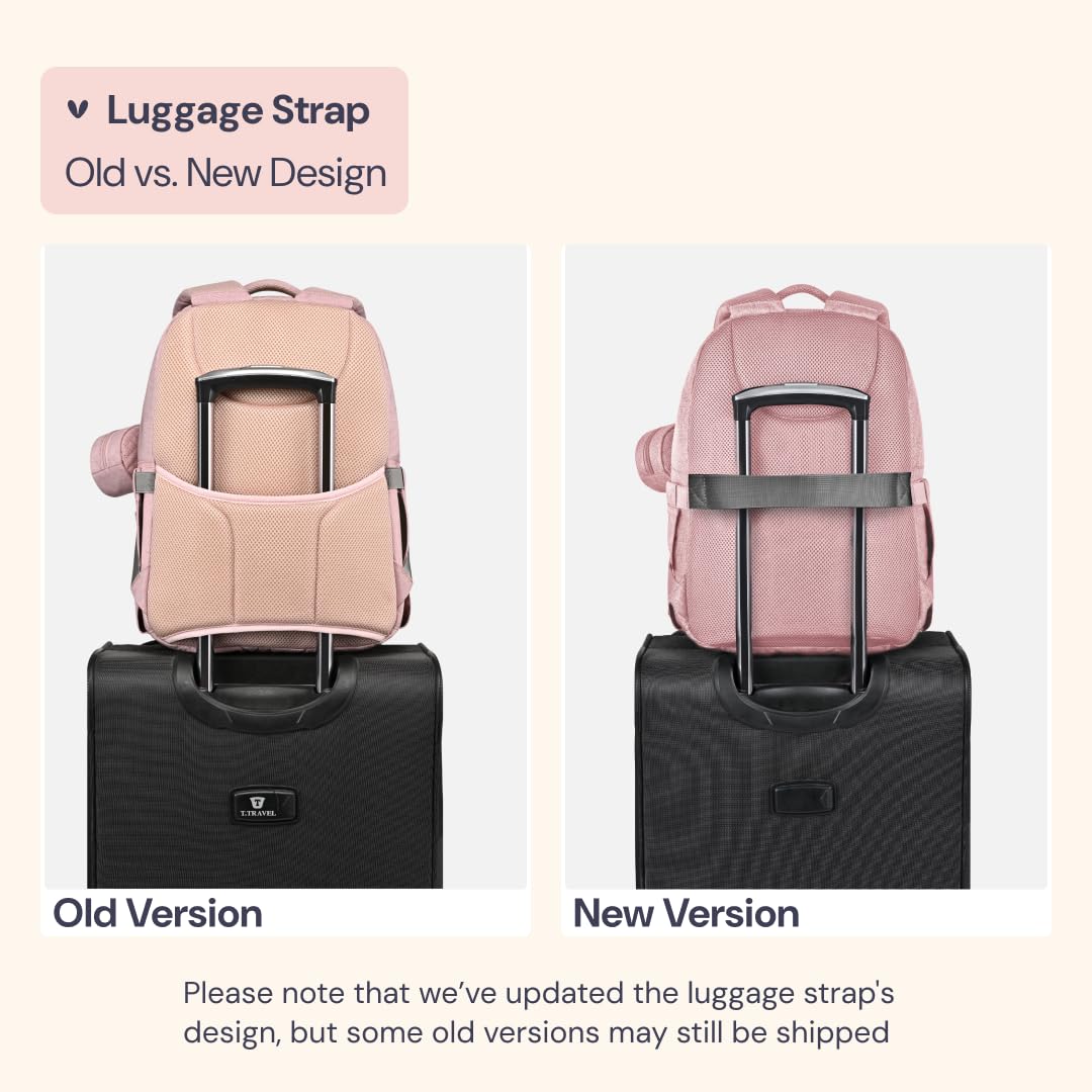 BabbleRoo - Mochila para pañales grande de viaje para bebé con cambiador, bolsas impermeables para bebé para mamá y papá, bolsas unisex con estuche para chupete, correa de equipaje y clips para