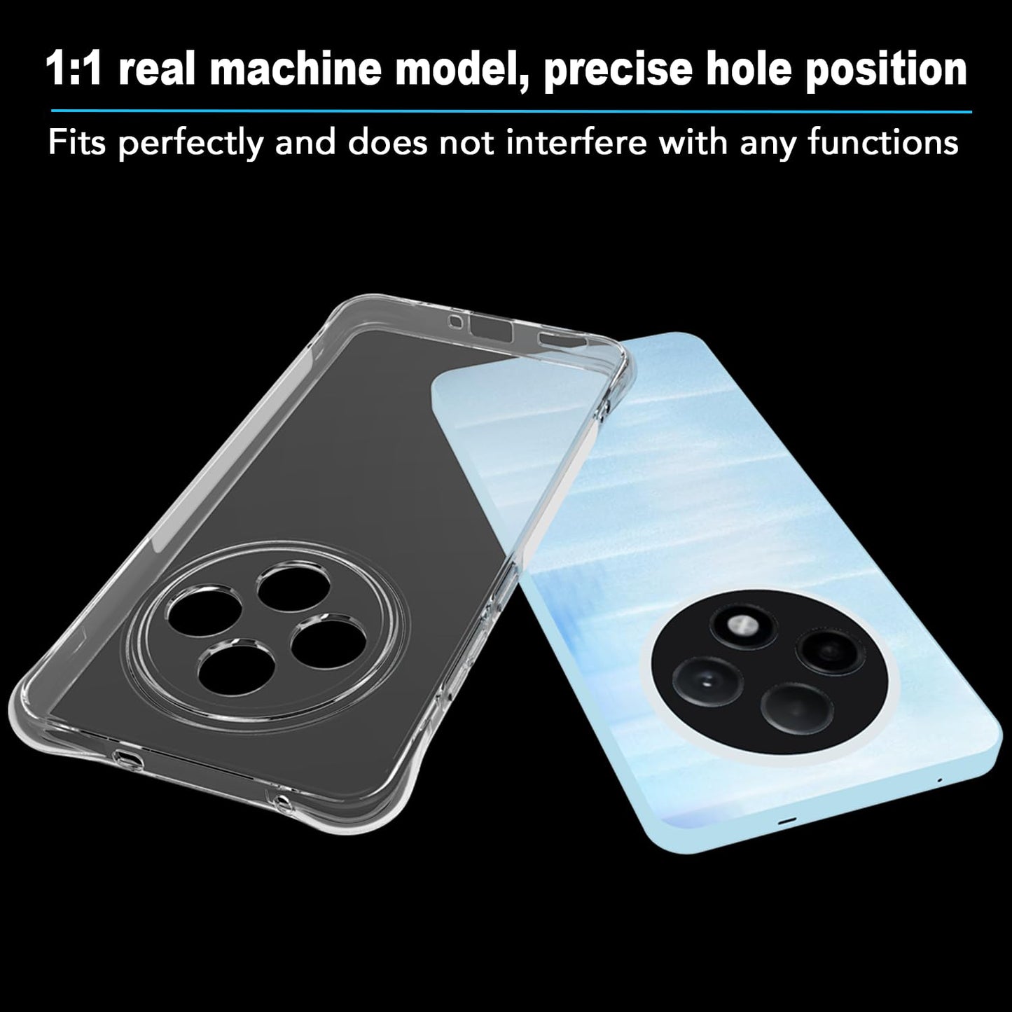 Funda TPU Transparente USTIYA para OPPO Reno 12 F 5G Shock-Absorción con Protección de Esquinas