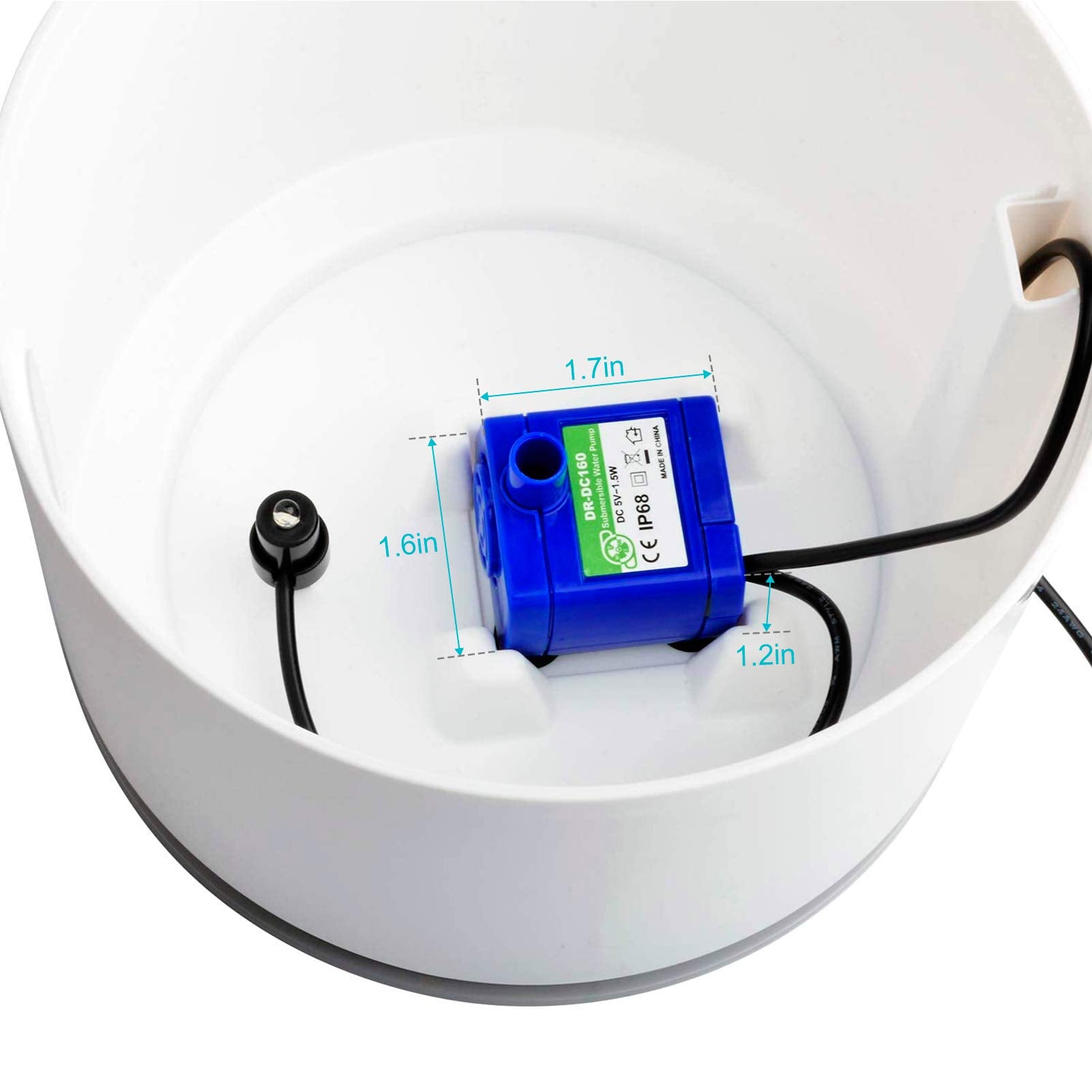Bomba de Fuente para Mascotas YHG con Luces LED Ultra Silenciosa y de Bajo Consumo para Gatos y Perros