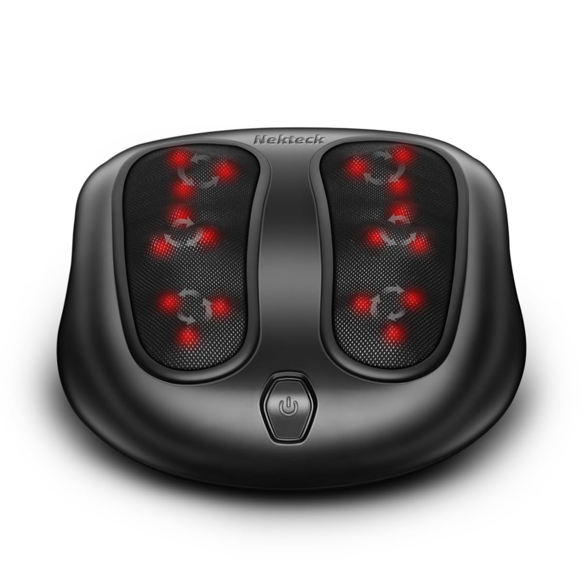 Masajeador de Pies Nekteck Negro con Calor Infrarrojo y Amasado Shiatsu Eléctrico