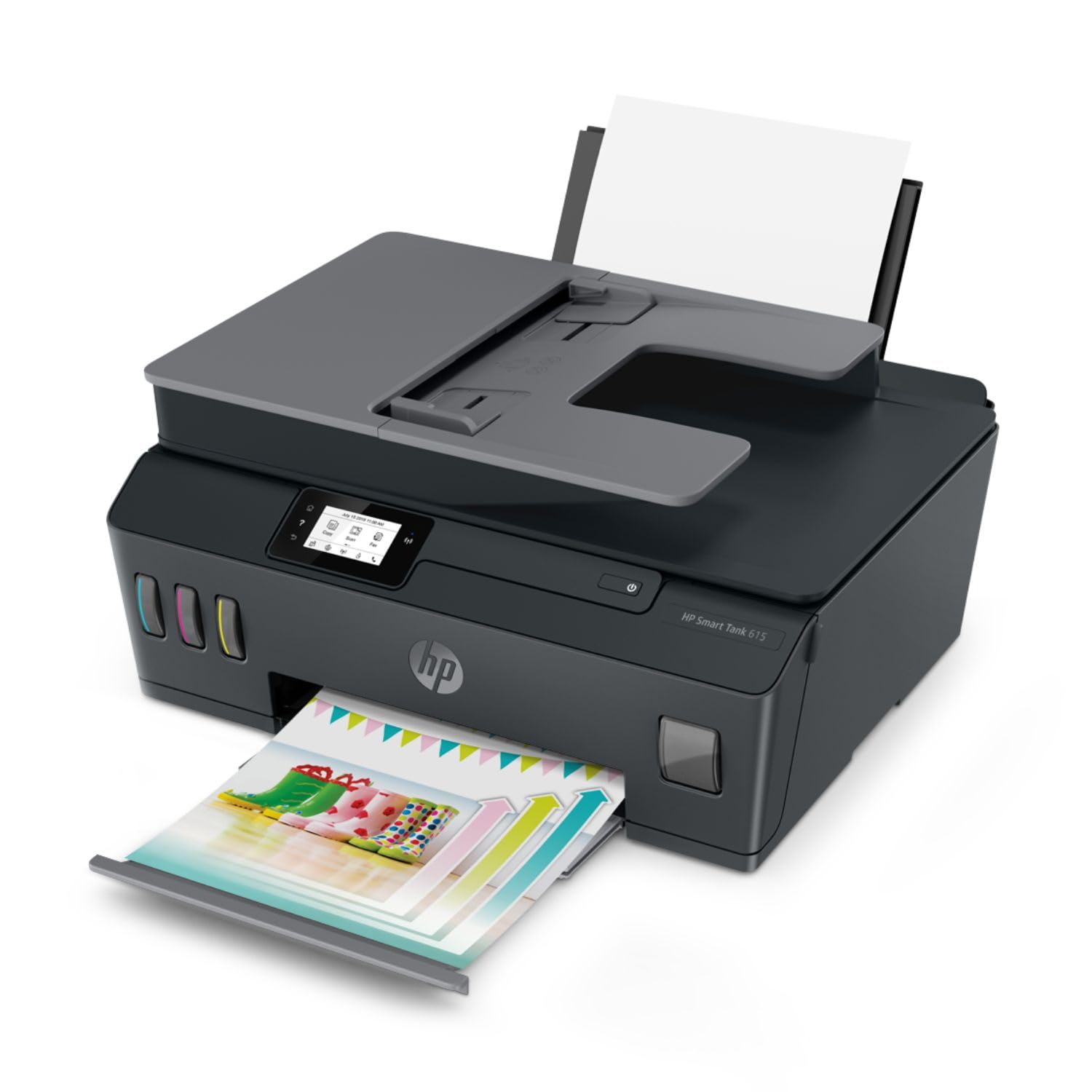 Multifuncional HP Smart Tank 615 con Sistema de Tanques de Tinta, Impresora, Copiadora, Fax y Escáner, 1200 dpi, Wi-Fi, Bluetooth, USB.
