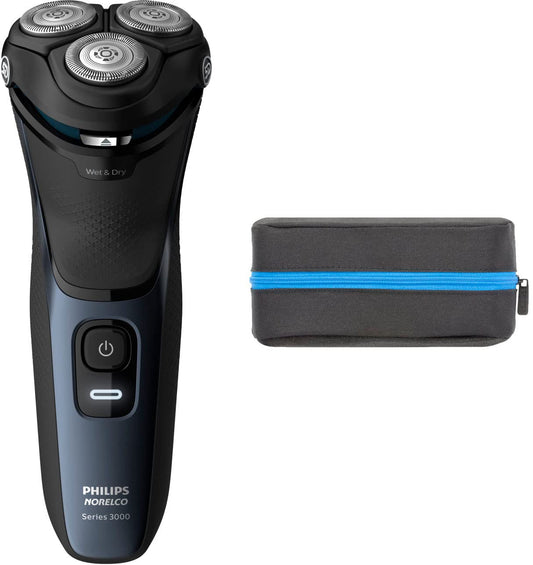 Afeitadora Eléctrica Philips Norelco Series 3000 Recargable Mojado Seco Modern Steel Metallic para Hombre
