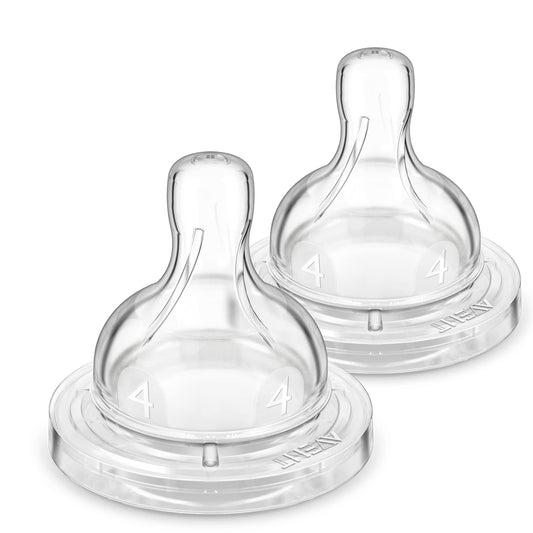 Philips Avent SCY764/02 - Biberón anticólico de flujo 4, 2 unidades