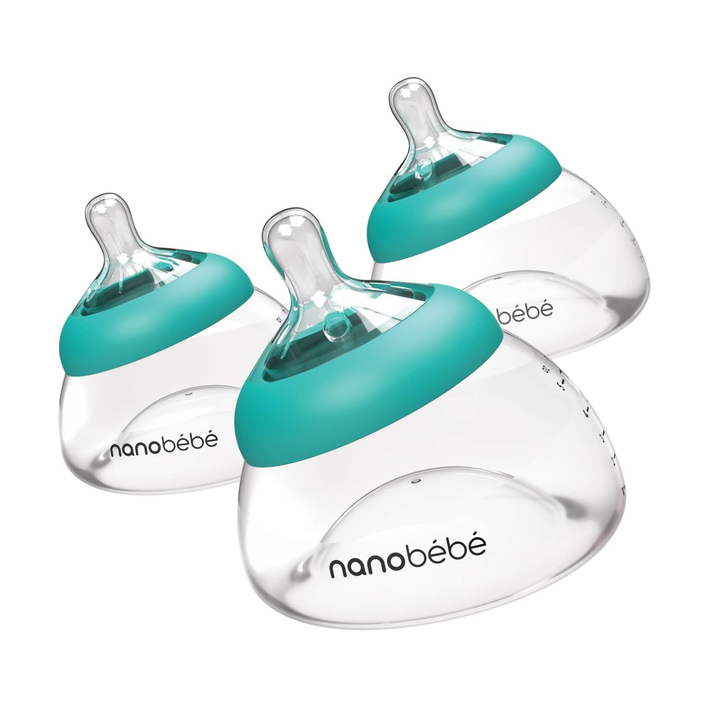 Nanobébé Biberón para Leche Materna – 3 Piezas (150ml / 5oz) Botella de Leche Materna para Recién Nacidos, Anticólicos, Cierre Perfecto, Conserva los Nutrientes, Paquete Triple, Color Verde
